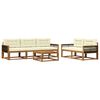 vidaXL Buiten bankenset 6 st Natuurlijk en Cr&egrave;me