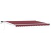 vidaXL Handbediende luifel met LED's Bordeauxrood en Wit 5 x 3 m