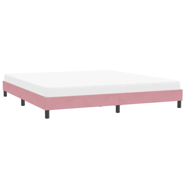vidaXL Bedframe zonder matras 200x210 cm fluweel roze