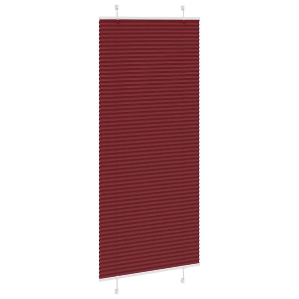 vidaXL Pliss&eacute; rolgordijn 85x200 cm stofbreedte 84,4 cm bordeauxrood