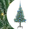 vidaXL Kunstmatige Kerstboom Sneeuw Gevlochten met LED Licht 120 cm