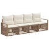 vidaXL Tuinbankenset 4 pcs Beige poly rattan