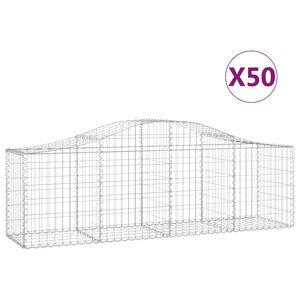 vidaXL Schanskorven 50 st gewelfd 200x50x60/80 cm ijzer