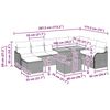 vidaXL Tuin Sofa Set met kussen met opslag 9 pcs beige en lichtgrijs