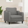 vidaXL Fauteuil 60 cm stof donkergrijs