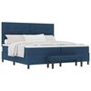vidaXL Boxspringbed met hoofdeinde Blauw 200 x 200 cm Stof