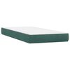 vidaXL Boxspring met matras fluweel donkergroen 90x210 cm