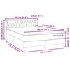 vidaXL Boxspring met matras fluweel roze 160x210 cm