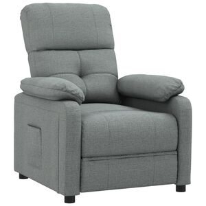 vidaXL Fauteuil verstelbaar stof donkergrijs