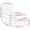 vidaXL Boxspring met matras stof zwart 100x200 cm