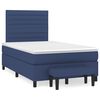 vidaXL Boxspring met matras stof blauw 120x200 cm