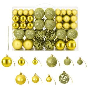 vidaXL Kerstballen 100 st 3/4/6 cm lichtgroen