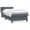 vidaXL Boxspring met matras fluweel donkergrijs 100x220 cm