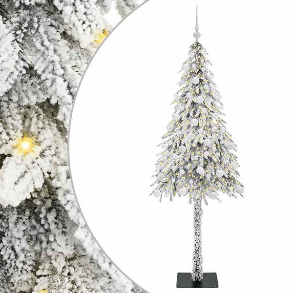 vidaXL Kerstboom met 300 LED met standaard Wit 180 cm PE en staal