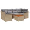 vidaXL Tuin Sofa Set met kussen met opslag 7 pcs Beige en Licht Grijs