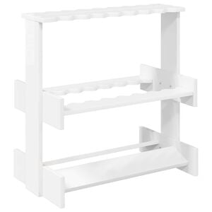 vidaXL Biljartkeu standaard Bewerkt hout 60 x 35 x 60 cm Glanzend Wit