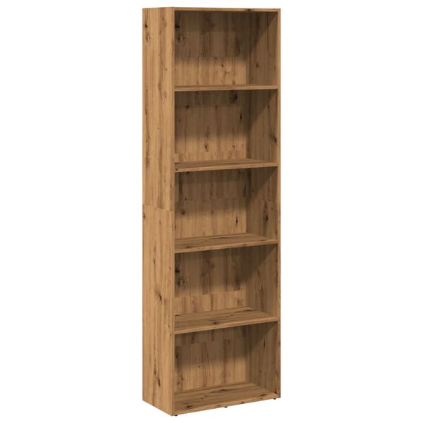 vidaXL Boekenkast 60x30x189 cm bewerkt hout artisanaal eikenkleurig