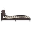 vidaXL Bedframe zonder matras "Hanko" stof donkerbruin 160x200 cm