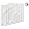 vidaXL Schanskorven 5 st gewelfd 300x50x220/240 cm ijzer