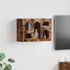vidaXL Hangkast met plank Gerookt eiken 60 x 20 x 40 cm Bewerkt hout