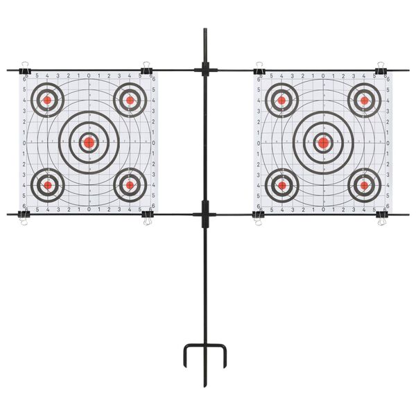 vidaXL Targetkaartstandaard met schietkaarten 78x76 cm staal