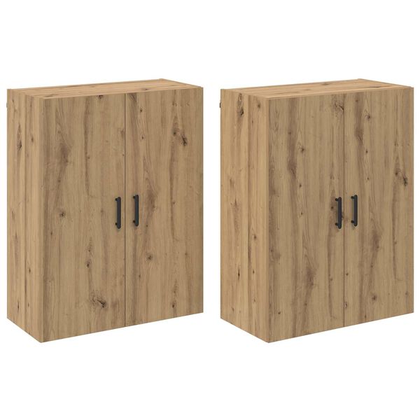 vidaXL Wandkast 2 pcs Artisan Eiken 69,5 x 34 x 90 cm Bewerkt hout