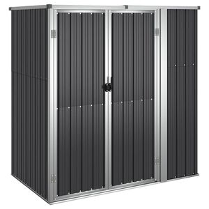 vidaXL Tuinschuur 161x89x161 cm gegalvaniseerd staal antracietkleurig