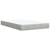 vidaXL Boxspring met matras fluweel lichtgrijs 120x190 cm