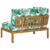 vidaXL Bankstel Blad Bladpatroon 133 x 92 x 69 cm Massief Acaciahout