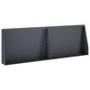 vidaXL Keerwand 2 st 60 x 12 x 30 cm Staal Antraciet