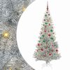 vidaXL Kerstboom met 300 LED met standaard Zilver 180 cm PET