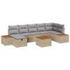 vidaXL Tuin Sofa Set 8 st Beige poly rattan