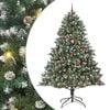 vidaXL Kunstkerstboom met 300 LED Groen 240 cm PVC en Plastic en Staal
