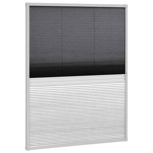 vidaXL Raamhor pliss&eacute; met verduistering 80x100 cm aluminium