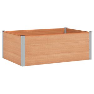 vidaXL Verhoogde plantenbak Bruin 150 x 100 x 54 cm WPC en Aluminium