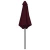 vidaXL Parasol met aluminium paal 270x246 cm bordeauxrood