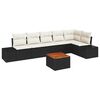 vidaXL Tuinbankenset 7 st Zwart poly rattan