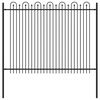 vidaXL Spike Boog Hek DRONTEN 200 x 200 cm Gepoedercoat staal Zwart