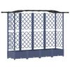 vidaXL Verhoogd Bed met Trellis en Dak Grijs 203,5 x 40 x 123 cm PP