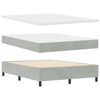 vidaXL Boxspringbed met hoofdeinde Lichtgrijs 140 x 190 cm Fluweel
