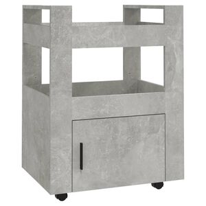 vidaXL Keukentrolley 60x45x80 cm bewerkt hout betongrijs