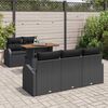 vidaXL Tuin Sofa Set met kussen 6 pcs Zwart