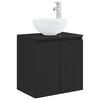 vidaXL Wandgemonteerde wastafelmeubel Zwart 49,5 x 41 x 64,5 cm