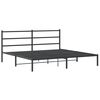 vidaXL Bedframe met hoofdbord metaal zwart 193x203 cm