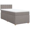 vidaXL Boxspring met matras stof taupe 90x190 cm