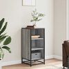 vidaXL Dressoir 35,5x35x76 cm bewerkt hout en metaal grijs sonoma