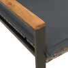 vidaXL Bank met kussen Grijs en Donkergrijs 115 x 65 x 72 cm Rattan