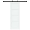 vidaXL Schuifdeur 73,5 x 211 cm Bewerkt hout Wit en zwart