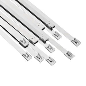 vidaXL Kabelbinders 12 st 7,9 x 400 mm zilver