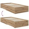 vidaXL Bedframe met hoofdeinde Artisan Eiken 90 x 190 cm Bewerkt hout